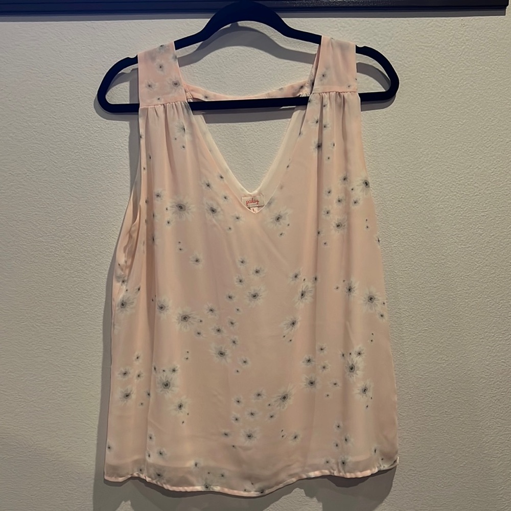 Soft pink crepe dressy tank